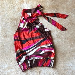 Multicolor Silk-feel Halter Top